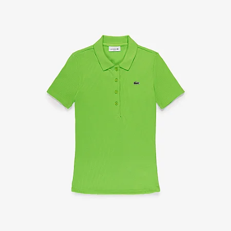 Camisa Polo Feminina em Algodão Orgânico Verde - Lacoste