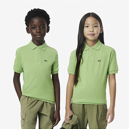 Camisa Polo Infantil em Petit Piquet Verde  - Lacoste