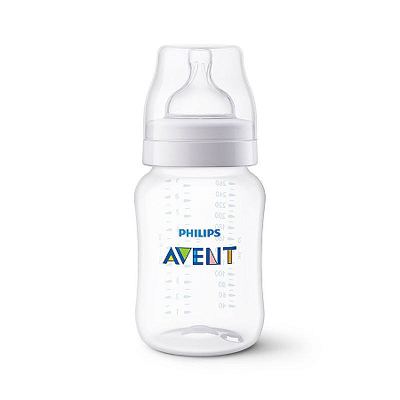 Mamadeira Anticólica Transparente 260ml Philips Avent