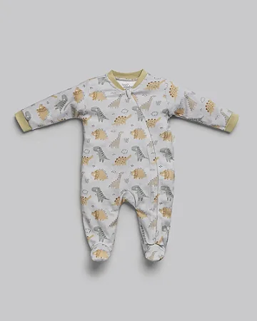 Macacão Masc com Ziper Suedine Dinos- Anjos Baby