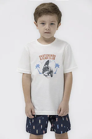 Conjunto Masc Camiseta Skateboard Short Tactel - King e Joe