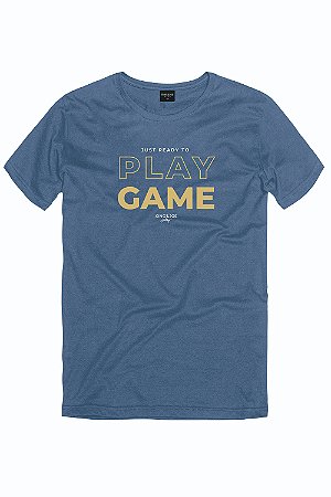 Camiseta Masc Azul Play Game - King e Joe