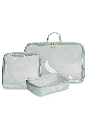 Organizador de Mala Bear Xadrez Menta - Masterbag Baby