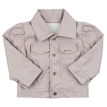 Jaqueta Fem em Couro Rosa - Grow Up
