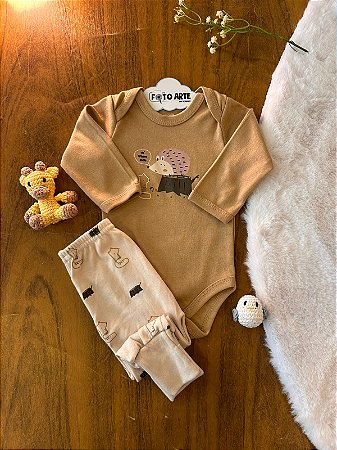 Conjunto Body Masc ML e Mijão Esquilo- Doctor Baby