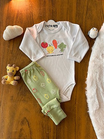 Conjunto Body ML Masc e Mijão Legumes- Doctor Baby