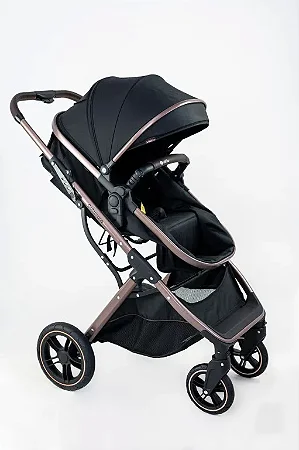 Carrinho de Bebê Zoe Preto Cobre - Galzerano