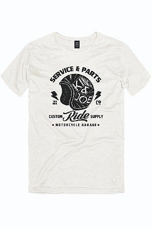 Camiseta Estampada Service and Parts Off White - King e Joe
