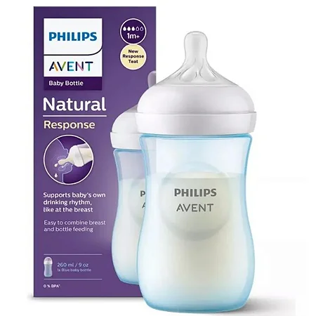 Mamadeira Pétala 260ml n°3 Azul - Avent