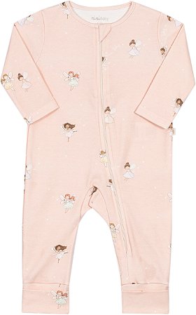 Macacão Fem Fadas Rosa - Nini e Bambini