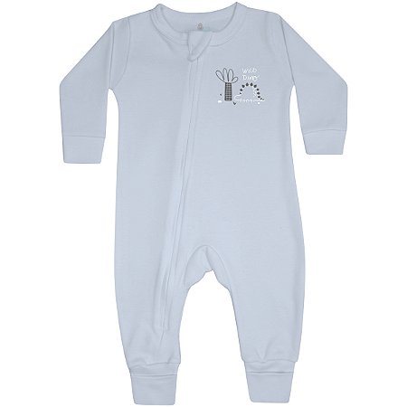Macacão Masc c/ Ziper Wild Dino Azul- Doctor Baby