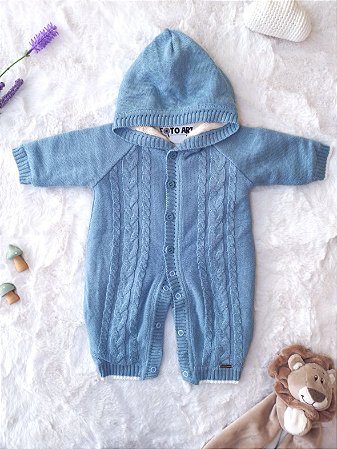 Macacão Masc Tricot c/ Capuz Azul RN - Noruega