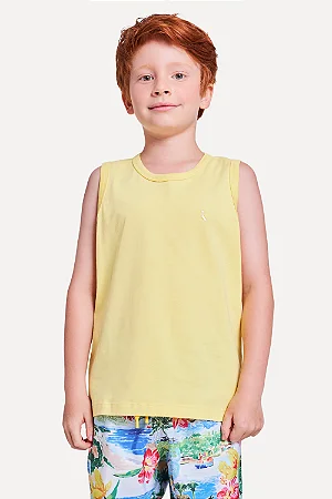 Camiseta Regata Mini Clássica Amarelo Claro - Reserva Mini