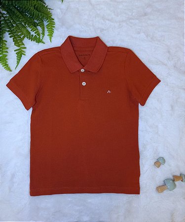 Camisa Polo MC Básica Laranja Ferrugem - Aramis