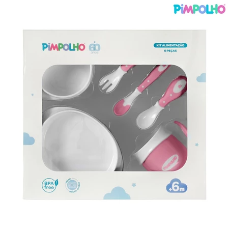 Kit Alimentação 6 Peças Rosa - Pimpolho