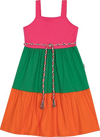 Vestido c/ Alça Colorido - Jaca Lelé