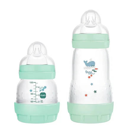 Mamadeira Easy Start Starter Set Azul c/ 2 (130+260 ml) - Mam