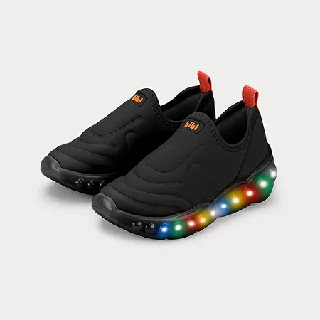 Tênis Masc Infantil de Luz Roller Celebration 3.0 Preto - Bibi