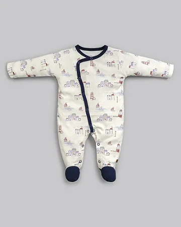 Macacão Masc Longo Off White Farol RN - Anjos Baby