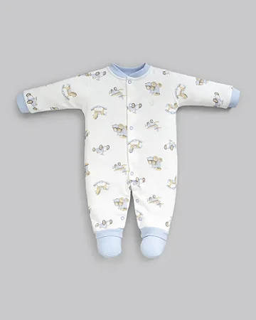 Macacão Masc Suedine Estampado RN - Anjos Baby