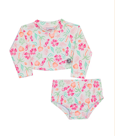 Conjunto Fem Blusa Proteção UV50+ e Calcinha - Nini e Bambini