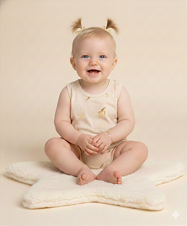 Conjunto Fem Regata e Calcinha Girafas M - Nini e Bambini