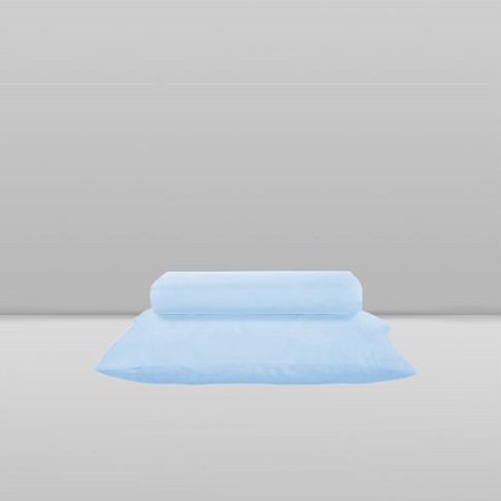 Jogo de Lençol p/ Berço 2Pcs Marshmallow Azul - Laço Bebê