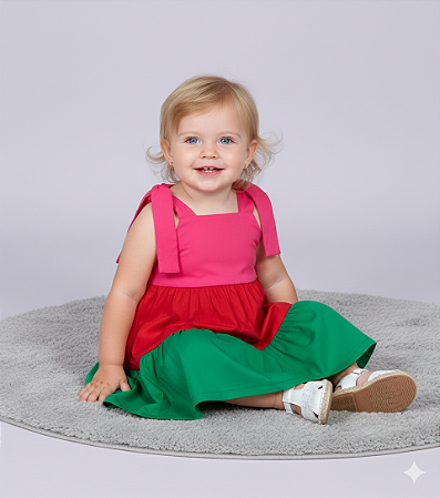 Vestido Laço Rodado 3 Marias 01 - Nini e Bambini