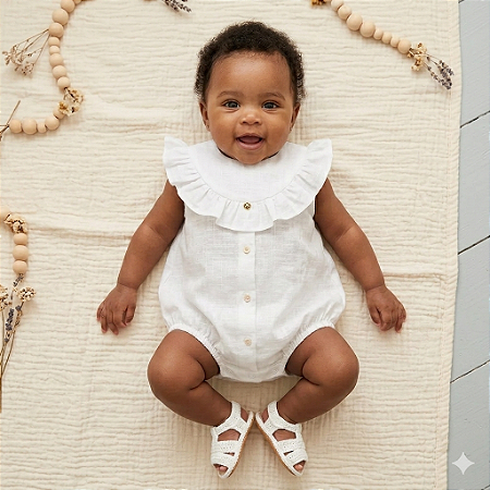 Banho de Sol Fem Bubble Pala Branco - Bibe