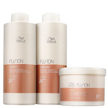 Kit Wella Professionals Fusion Trio (Shampoo + Condicionador + Máscara)