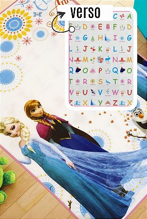 Tapete Recreio Disney 1,20 X 1,80 Frozen - frente e verso