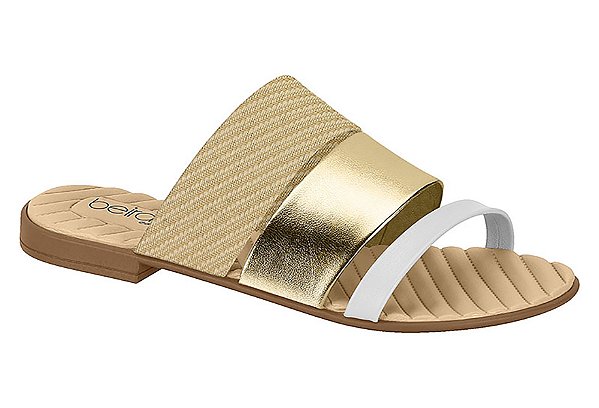 Chinelo Rasteira Tiras Feminino Beira Rio Conforto 8350.232 Natural Sl -  Kalceaki Calçados | Calçados Numeração Grande do 33 ao 45