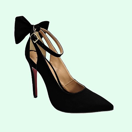 Scarpin Feminino Salto Alto Nobuck Preto Numeração Especial 1721411 -  Kalceaki Calçados | Calçados Numeração Grande do 33 ao 45