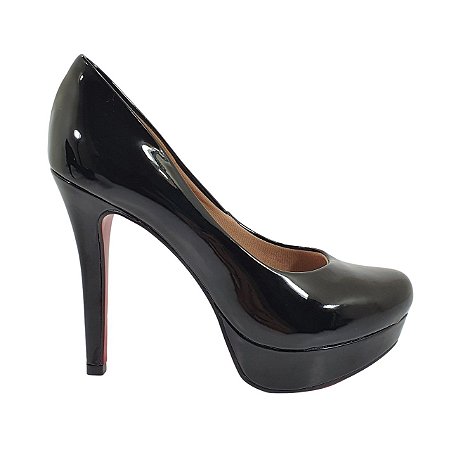 Sapato hot sale salto preto