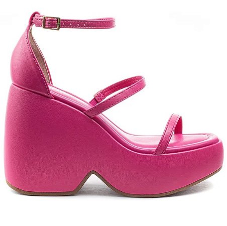 Sandália Triplatform Moleca 5473.102 Pink - Kalceaki Calçados