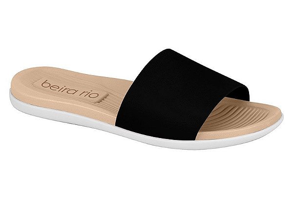 chinelo slide beira rio conforto 8360 preto areia - Kalceaki Calçados |  Calçados Numeração Grande do 33 ao 45