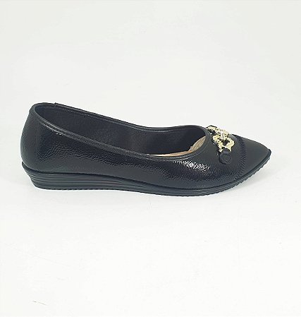 Sapatilha Feminina Moleca Conforto Bico Fino 5778.103 Preto