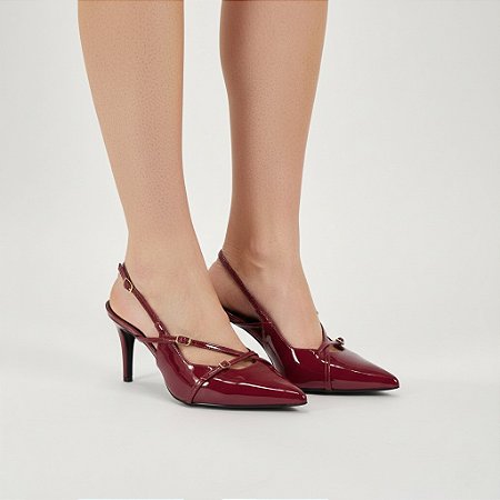 Slingback Feminino Salto Médio Numeração Especial Nara Moda