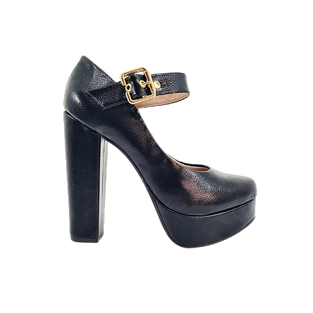 Sapato Feminino Boneca Preto Numeração Especial Grande Ariel