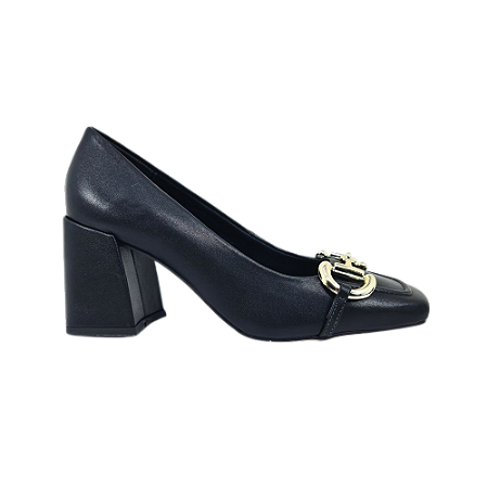 Scarpin Feminino Ariane Numeração Especial Salto Médio Grosso