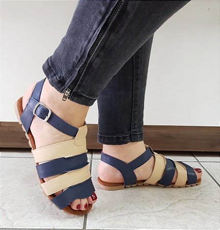 sandalias femininas de couro legitimo