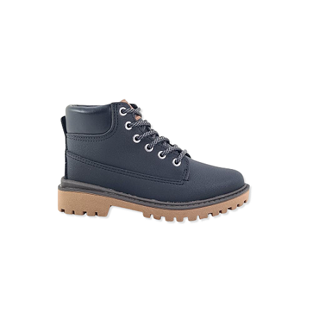 Bota infantil Menino Coturno Preto Antiderrapante Molekinho