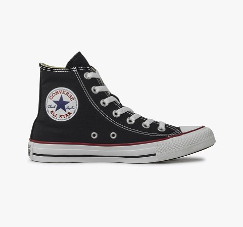 Tenis Botinha All Star Converse Tradicional Preto Vermelho