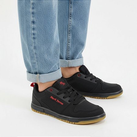 Tênis Masculino RED NOSE Preto Vermelho Gordinho RNVM105