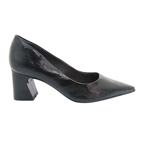 Scarpin Feminino Ramarim Salto Bloco Preto 25-16103