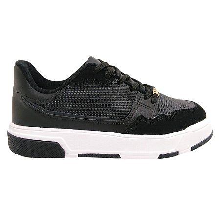 Tênis Feminino Moda Casual Vizzano Preto e Bege 1455.102