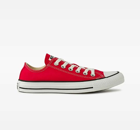 Tênis All Star Branco, Preto e Vermelho Tamanhos Grandes CT0003