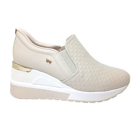 Tênis Feminino Anabela Via Marte 046-002 Preto e Bege