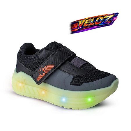 Tênis Kidy K360 Com Rodinhas e Led Preto/Amarelo e Preto/Pink