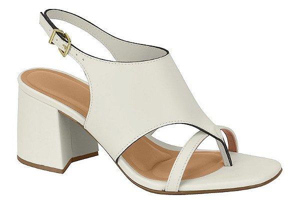 sandalia salto bloco branca